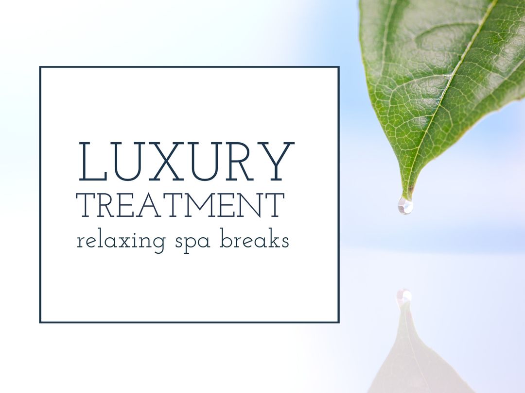 Luxury Spa Treatment and Relaxation Concept Leaf