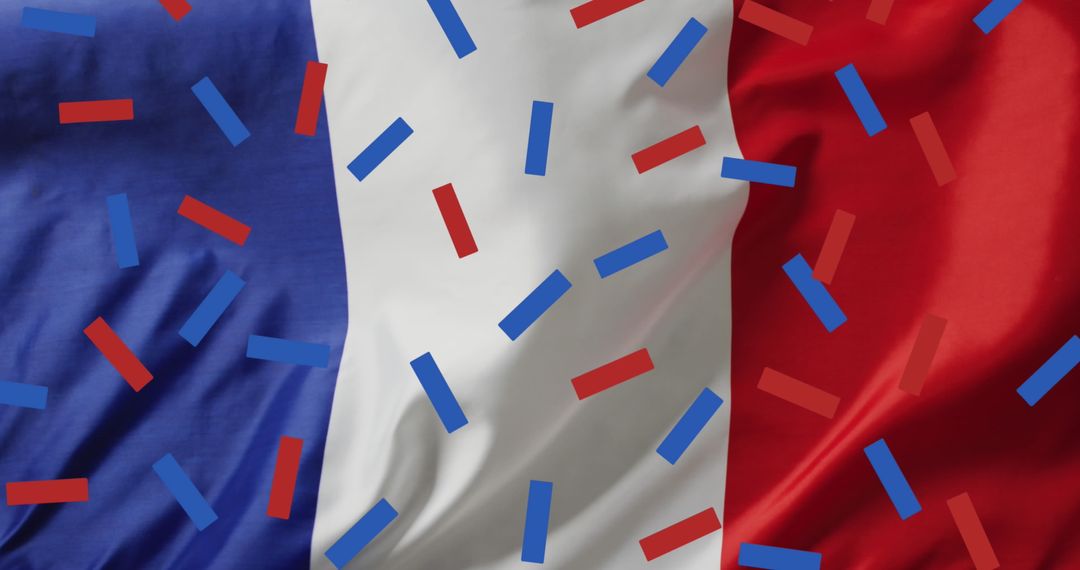 Festive Celebration Over French Flag with Colorful Confetti - Free Images, Stock Photos and Pictures on Pikwizard.com