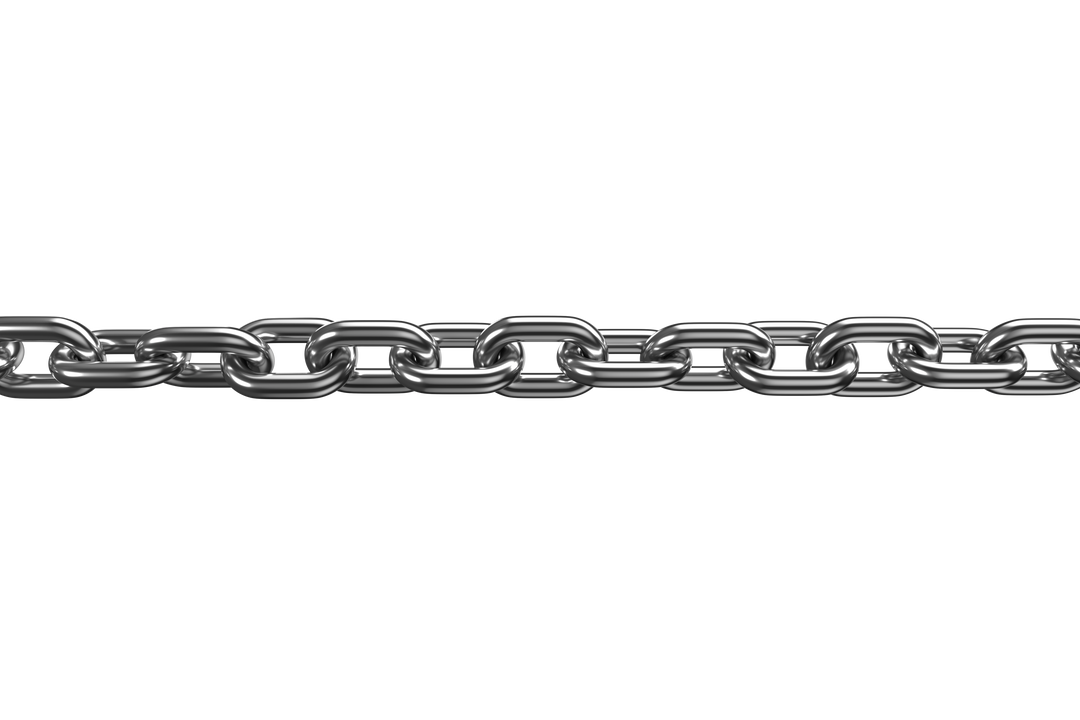 Close-Up 3D Rendering of a Strong Silver Metal Chain on Transparent Background - Download Free Stock Images Pikwizard.com