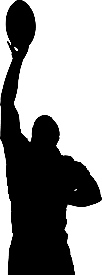 Silhouette of Basketball Player Jumping to Catch Ball on Transparent Background