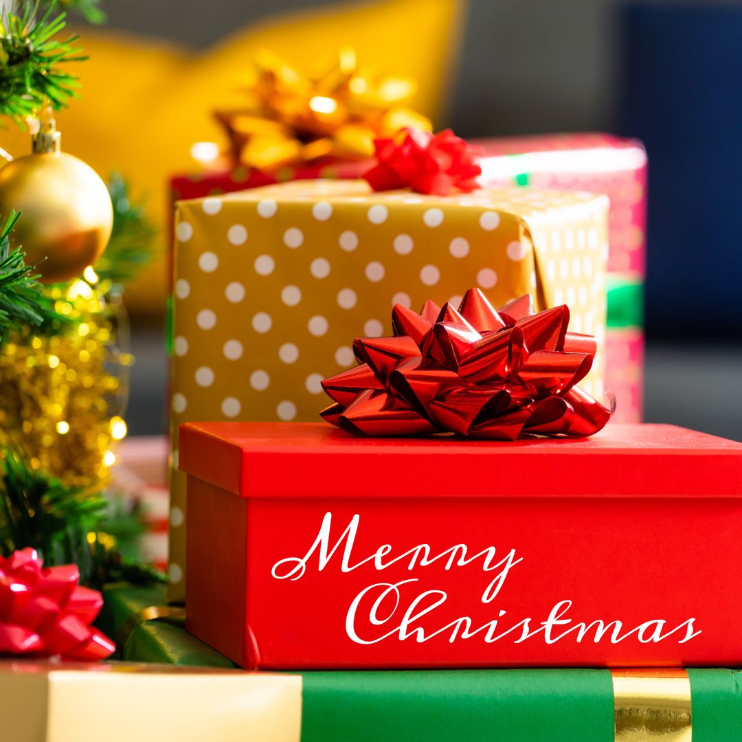 Vibrant Christmas Presents with Festive Wrapping