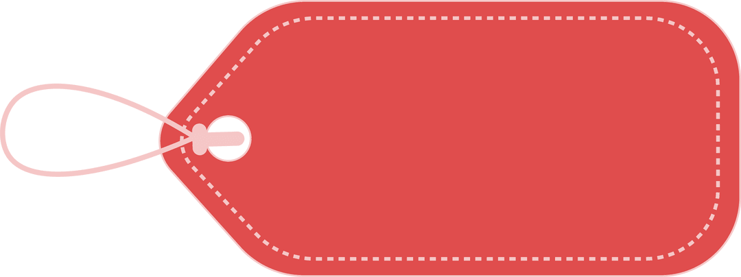 Transparent PNG Red Tag with Copy Space for Labels