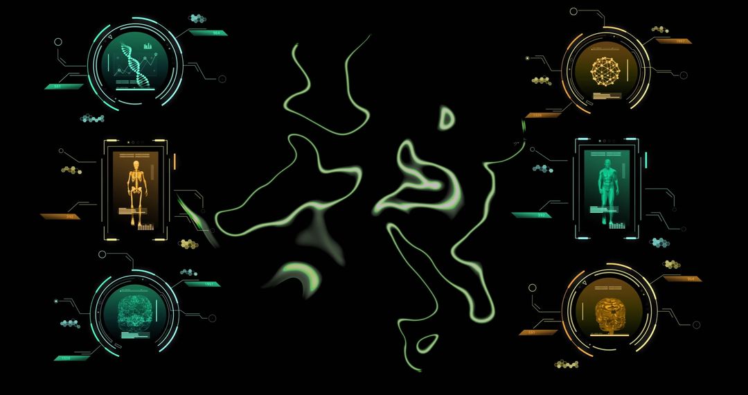 Advanced Medical Scanners Analyzing Data with Liquid Visualization