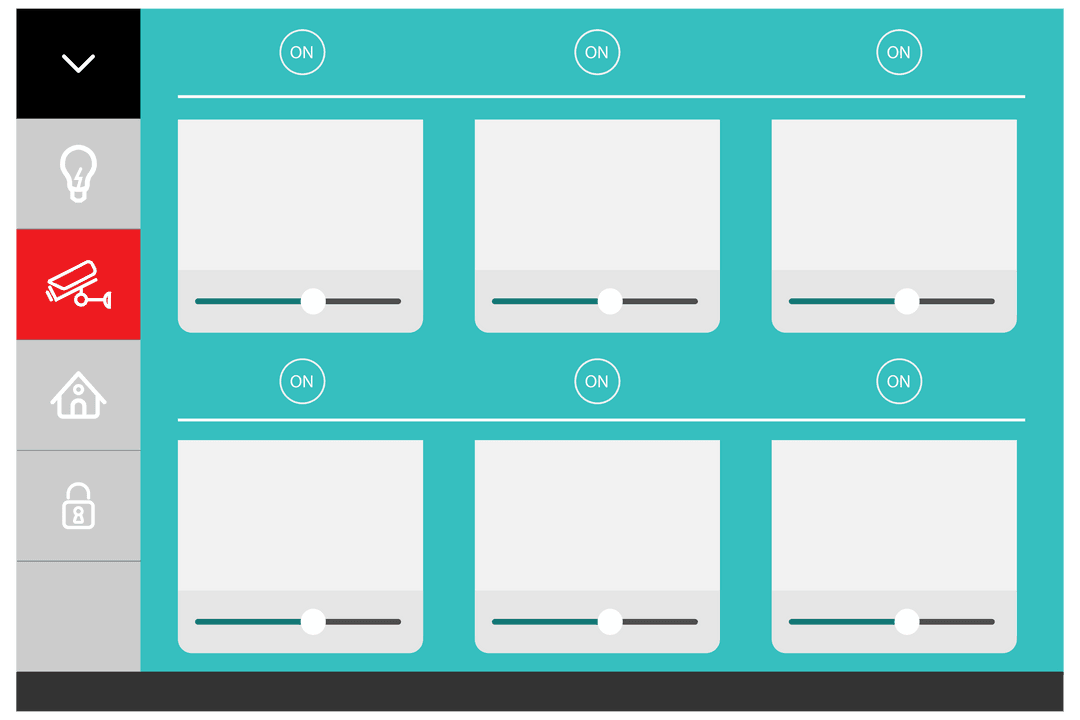 Transparent Surveillance CCTV Screens Interface Vector Design