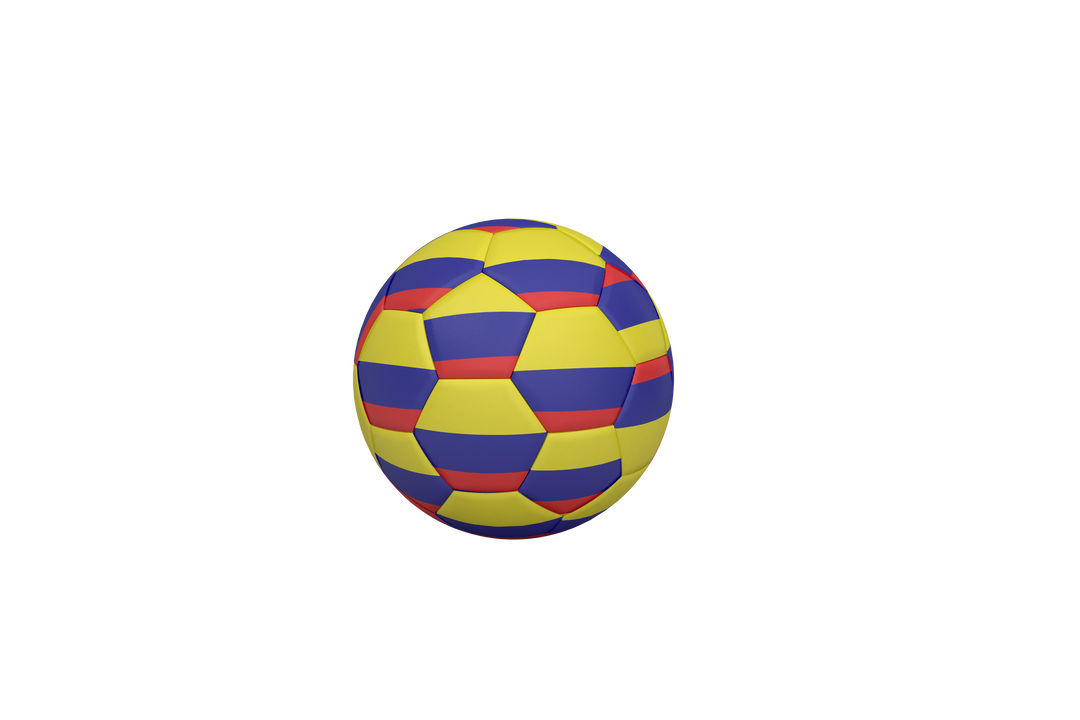 Transparent Football with Colombia Colors Pattern Mid-air Floating Illustrated Soccer Ball - Download Free Stock Images Pikwizard.com