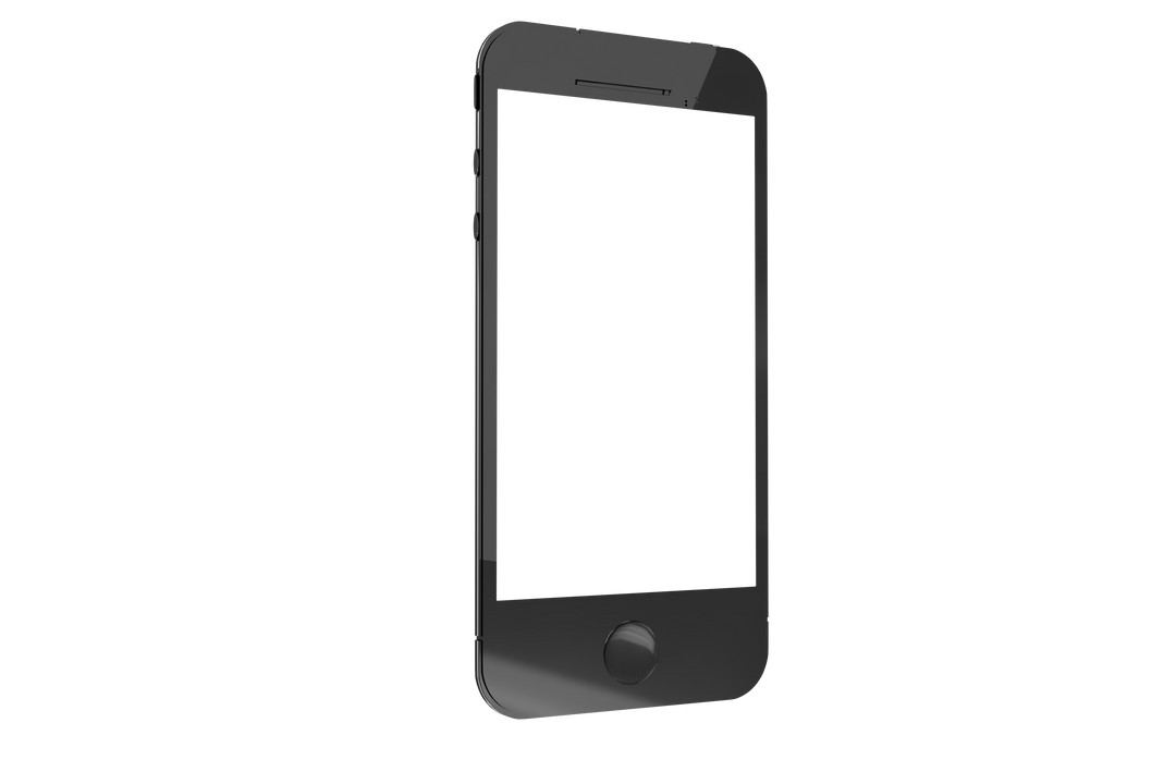 Transparent Smartphone Mockup with Copy Space Isolated on White Background - Download Free Stock Images Pikwizard.com