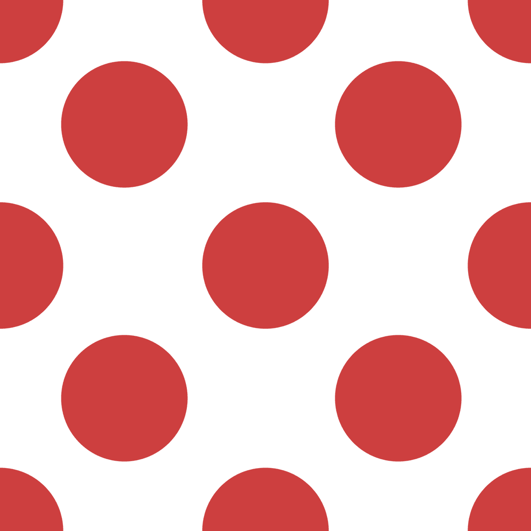 Red Polka Dot Abstract Pattern on Transparent Background