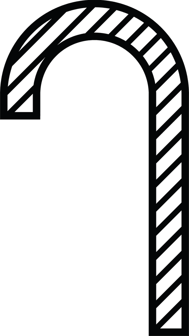 Black Sugar Cane Icon on Transparent Background