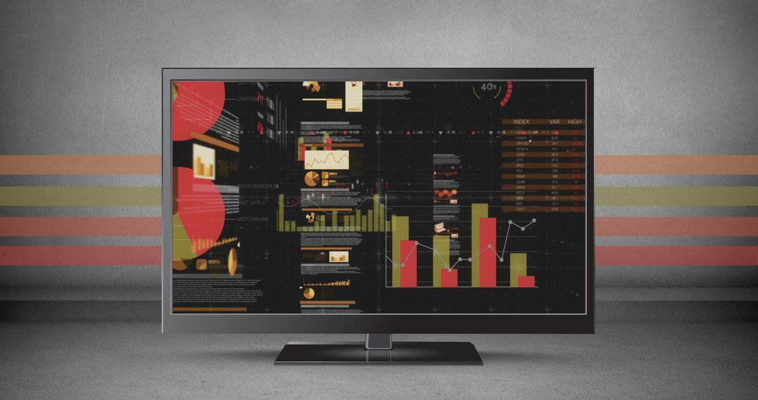 Digital Marketing Trends Displayed on LCD Screen