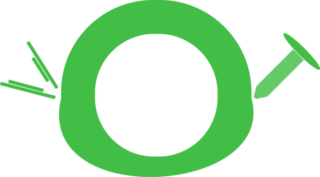 Green Abstract Shape Illustration on Transparent Background