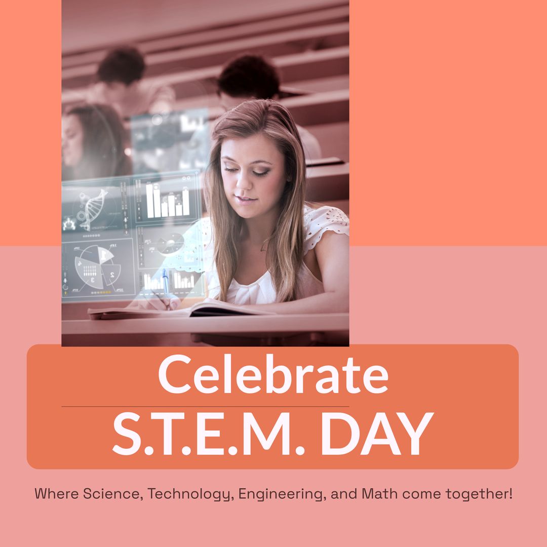 Celebrate STEM Day with Focused Student in Classroom