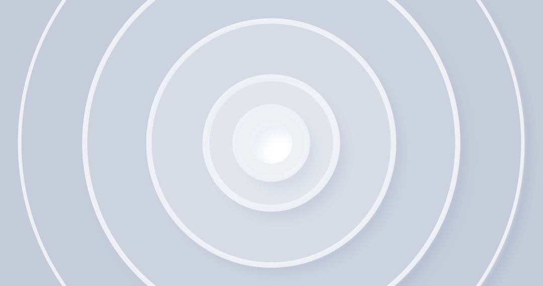 Pulsating White Concentric Circles on Light Blue Background
