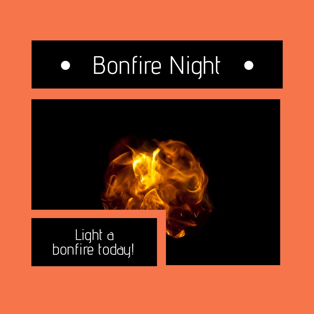 Bonfire Night Celebration with Vibrant Flames