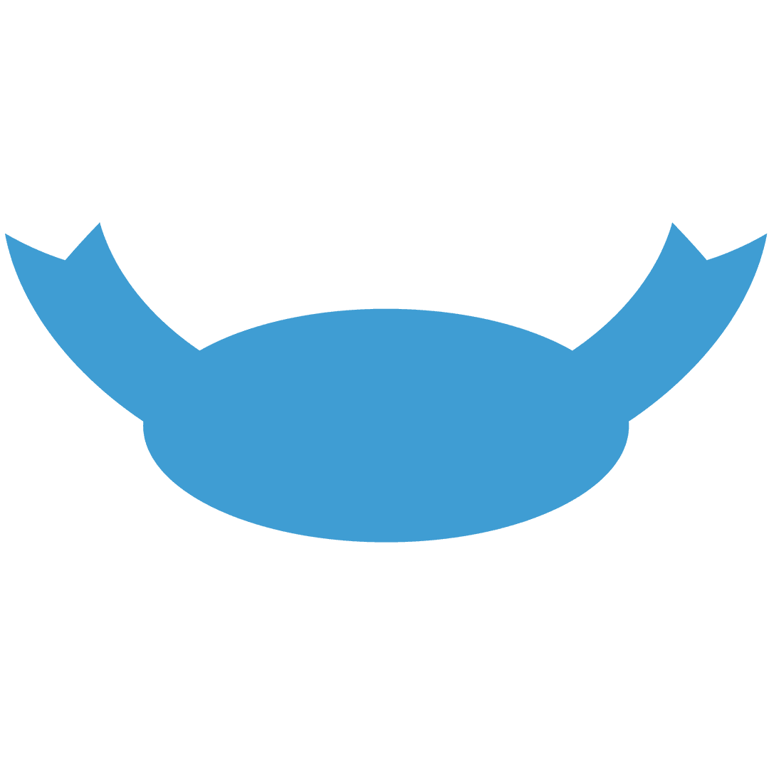 Blue Abstract Transparent Shape on Isolated Vector Background