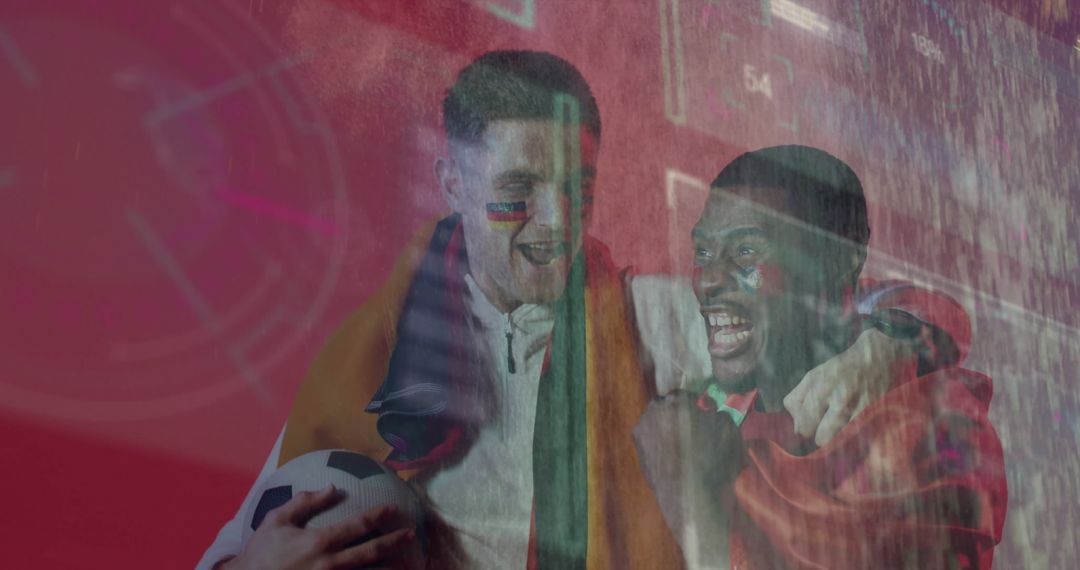 Excited Soccer Fans Cheering in Stadium Dedication