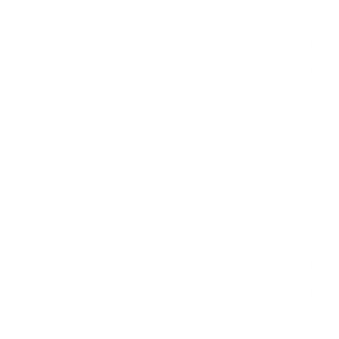 Symmetric White Star Shapes on Transparent Background Seamless Vector Pattern