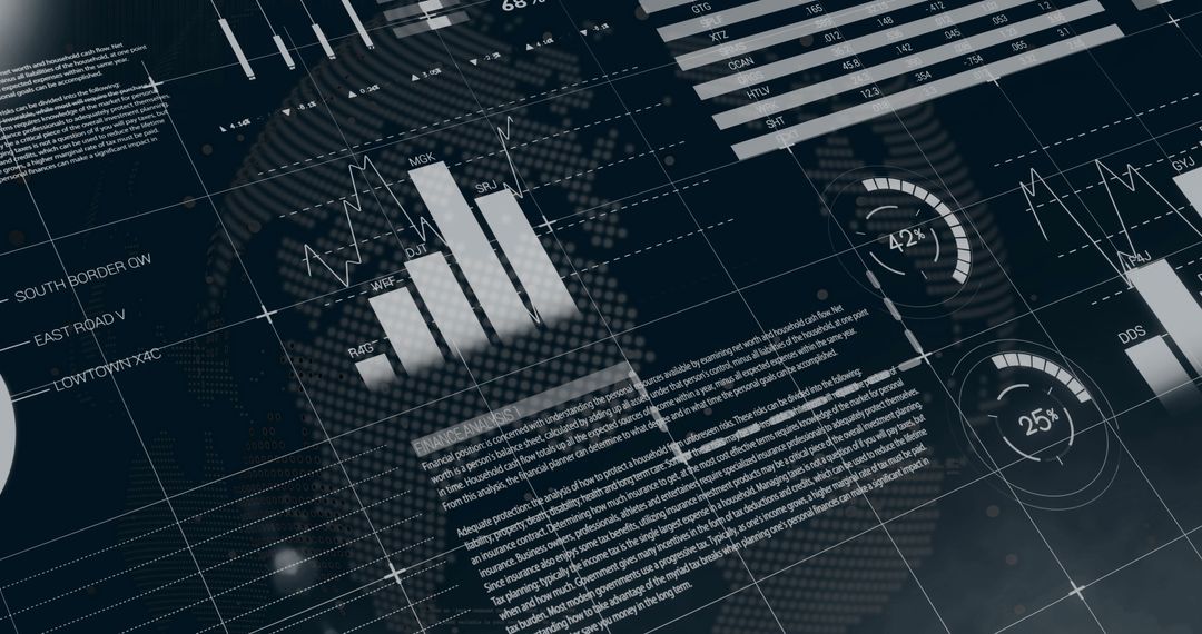 Abstract Financial Data Analysis on Global Business Background