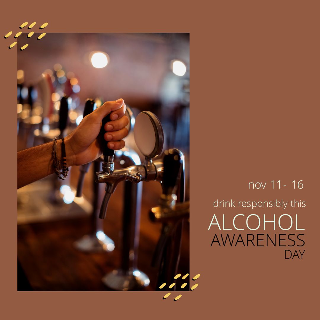 Alcohol Awareness Promotion with Hand Pouring Beer from Tap