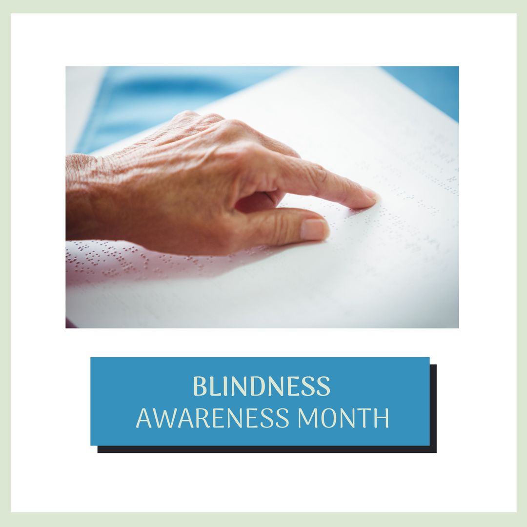 Blindness Awareness Month Hand Reading Braille