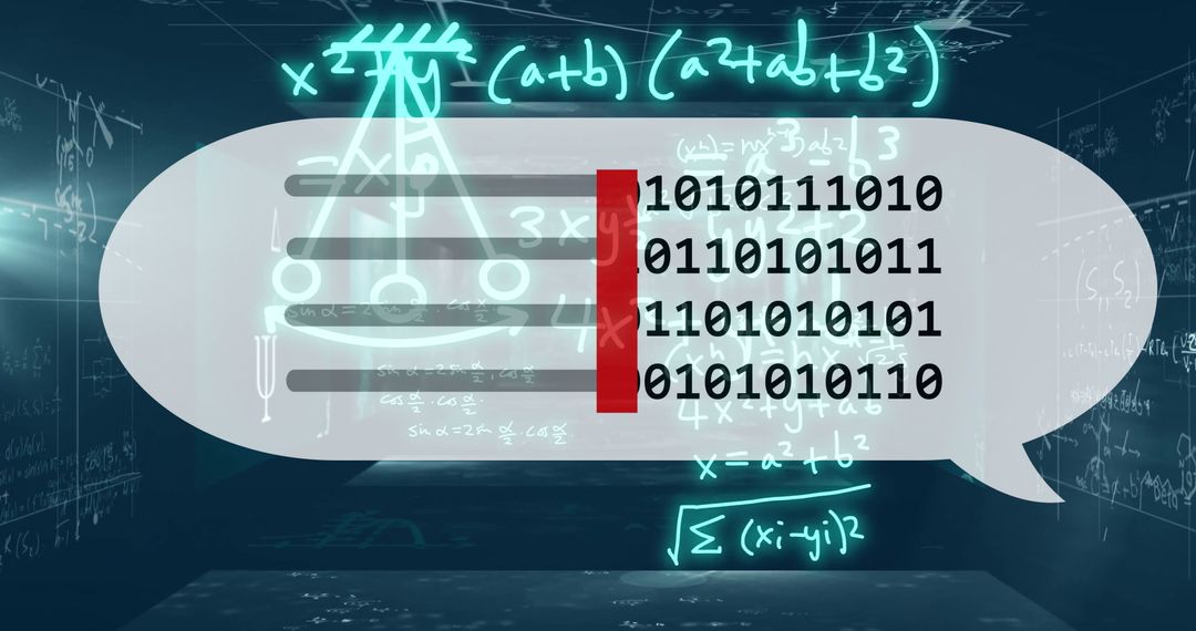 AI Binary Coding with Mathematical Data Processing Concepts - Free Images, Stock Photos and Pictures on Pikwizard.com