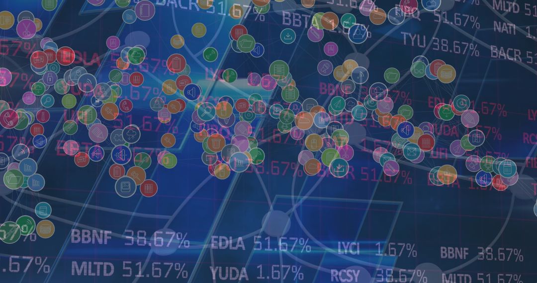 Dynamic Floating Charts in Futuristic Digital Display