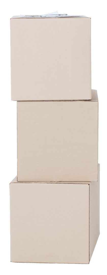 Cardboard Boxes Stack Transparent Online Delivery Concept