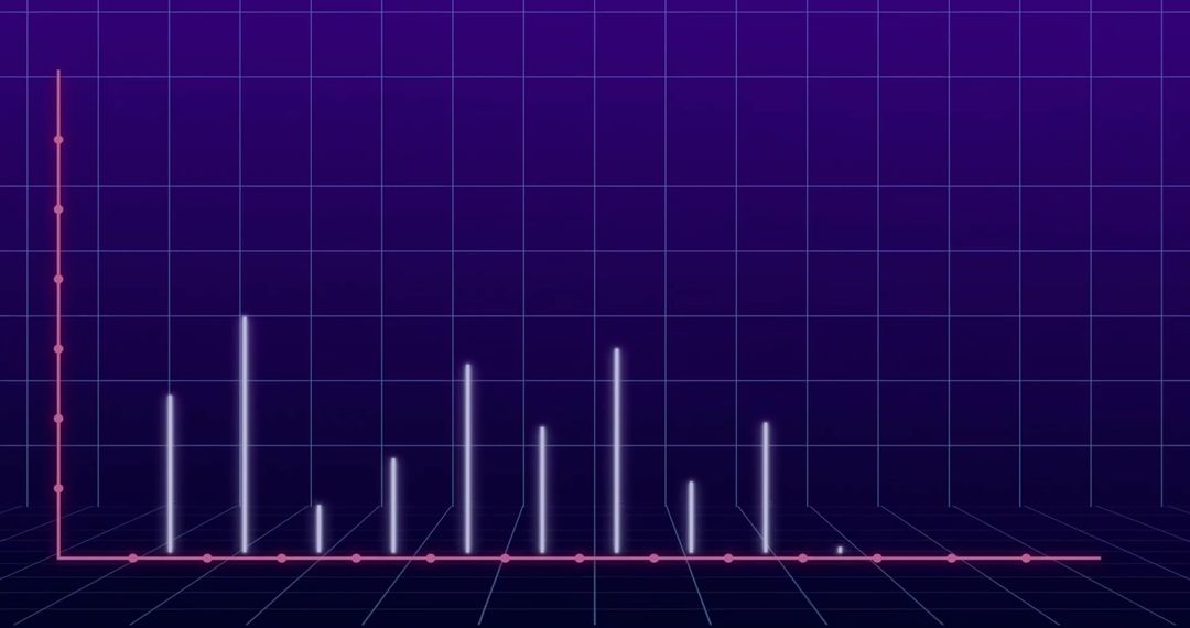 Futuristic 3D Data Visualization with Glowing Bars