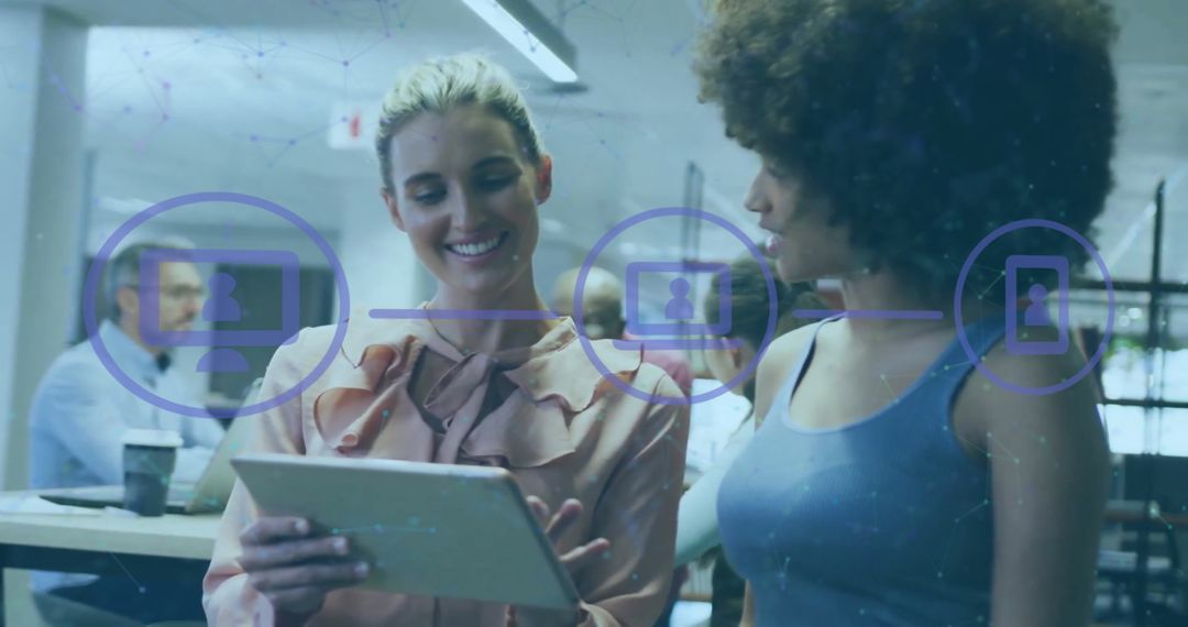 Diverse Business Team Discussing Digital Connectivity