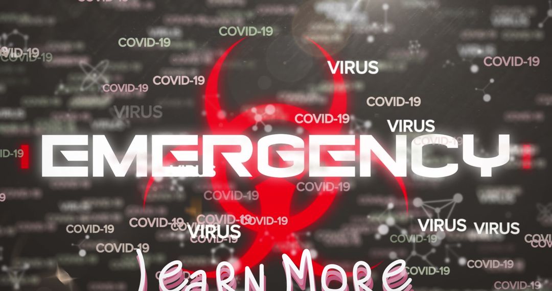 Emergency Alert Concept Highlighting Pandemic with Biohazard Symbol