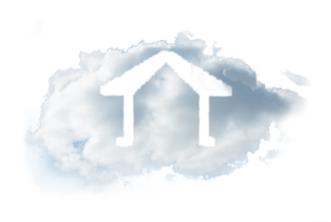 Transparent House in Cloud Illustration on Clear Background - Download Free Stock Images Pikwizard.com