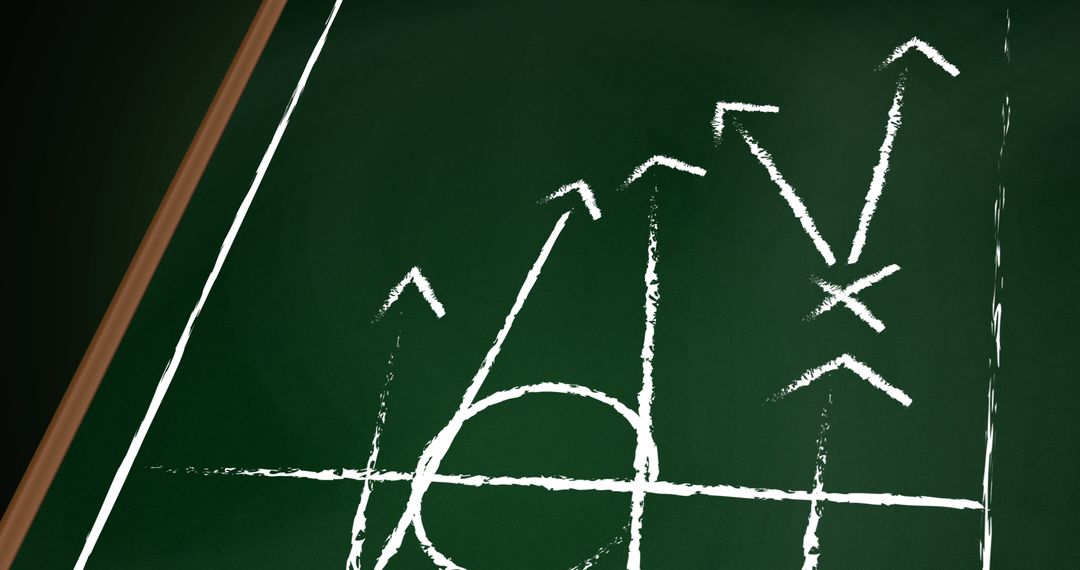 Chalk-Drawn Sports Strategy on Green Field