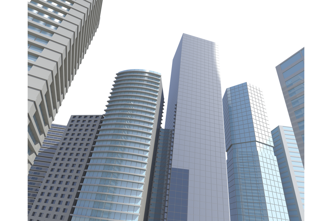 Transparent View of Modern Skyline with Sleek Business Buildings - Download Free Stock Images Pikwizard.com