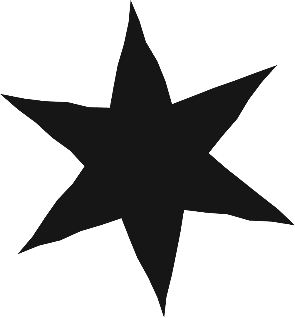 Abstract Spiky Star Shape on Transparent Background