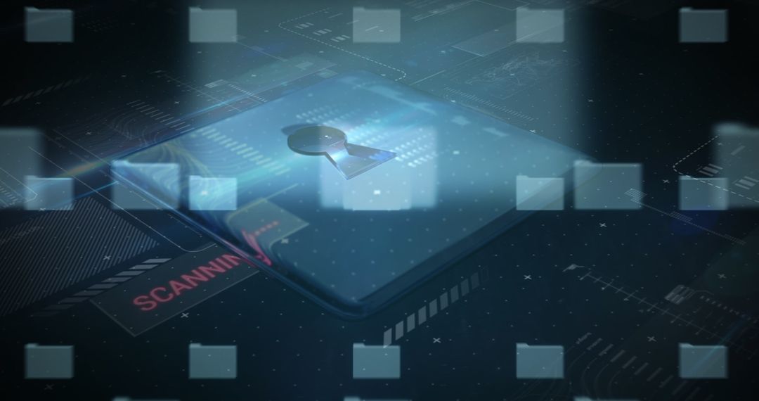 Digital Security Padlock with Technology Interface