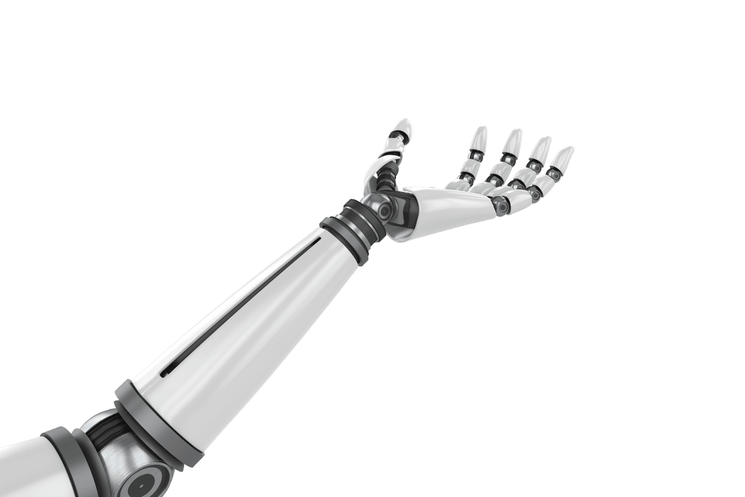 Transparent Robotic Hand Offering Gesture