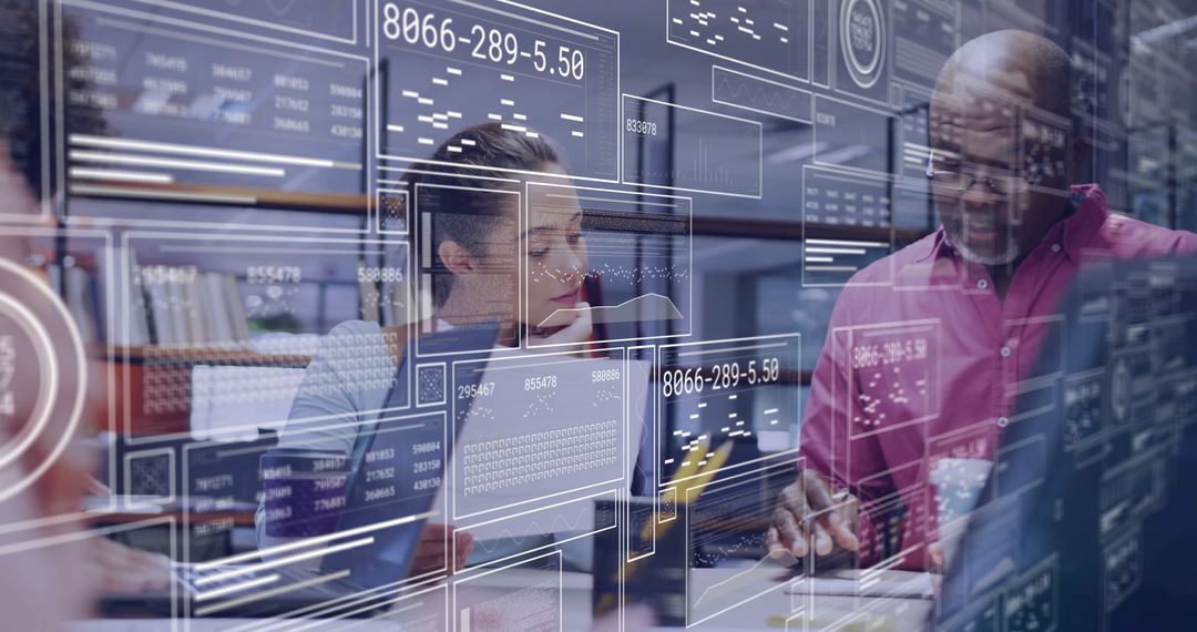 Diverse Team Analyzing Big Data in a Modern Office Setting