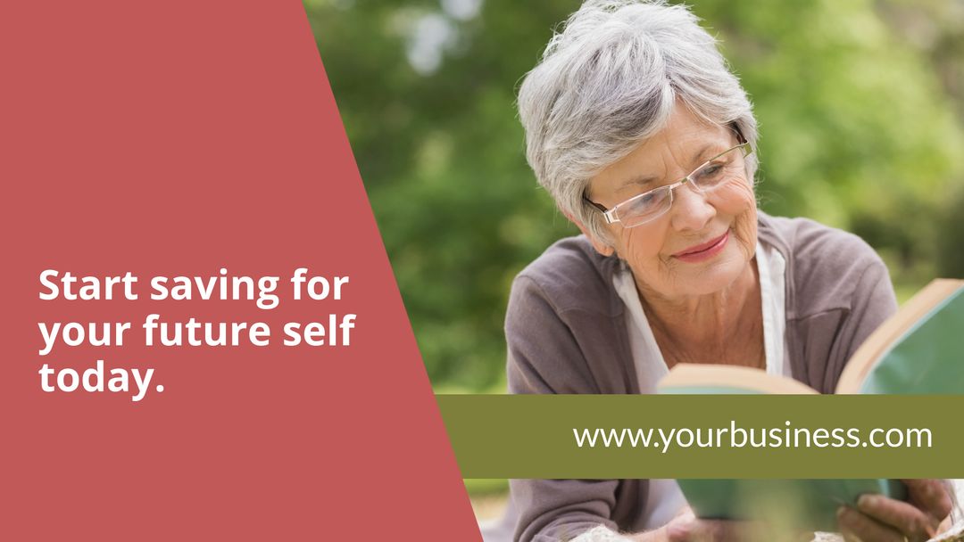 Elderly Woman Reading as Symbol of Financial Preparedness