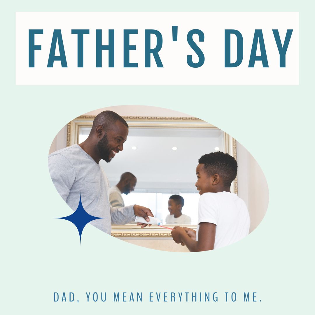 Father and Son Sharing Laugh on Father's Day