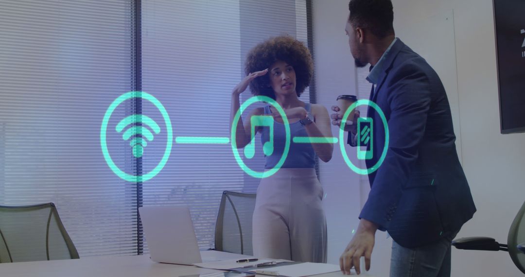 Holographic Technology in Modern Business Meeting