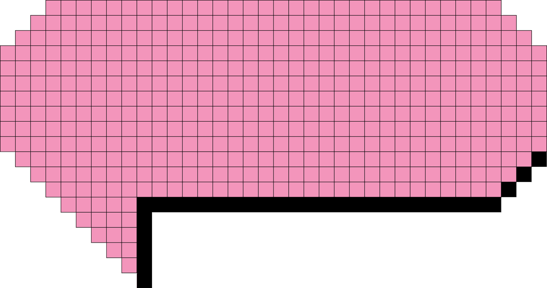 Digital Pink Speech Bubble with Transparent Background