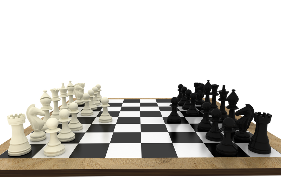 Chess Pieces Arranged on Transparent Board Background - Download Free Stock Images Pikwizard.com