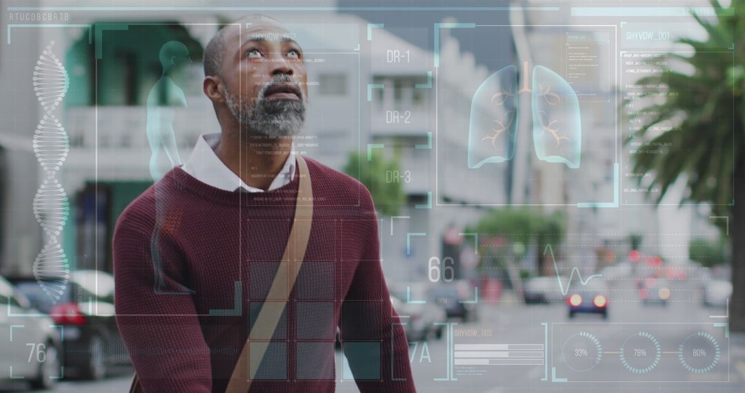 Digital Health Interface Overlay in Urban Scenario