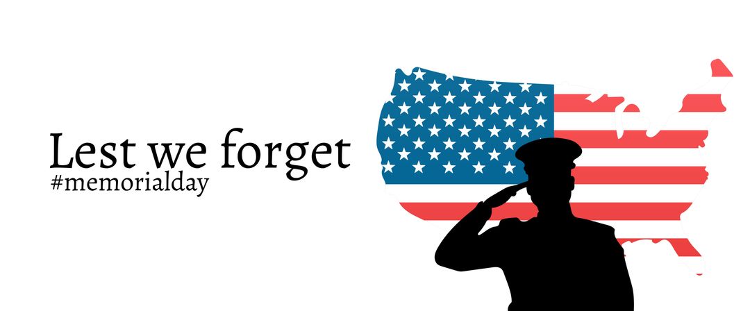 Patriotic Tribute with Saluting Soldier and Distressed American Flag