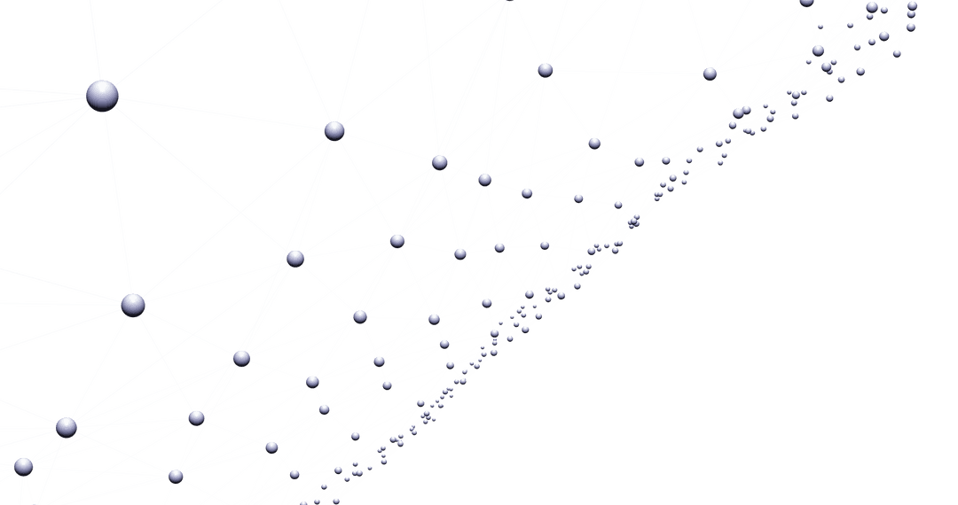 Futuristic Molecule Structure Art with Transparent Networks