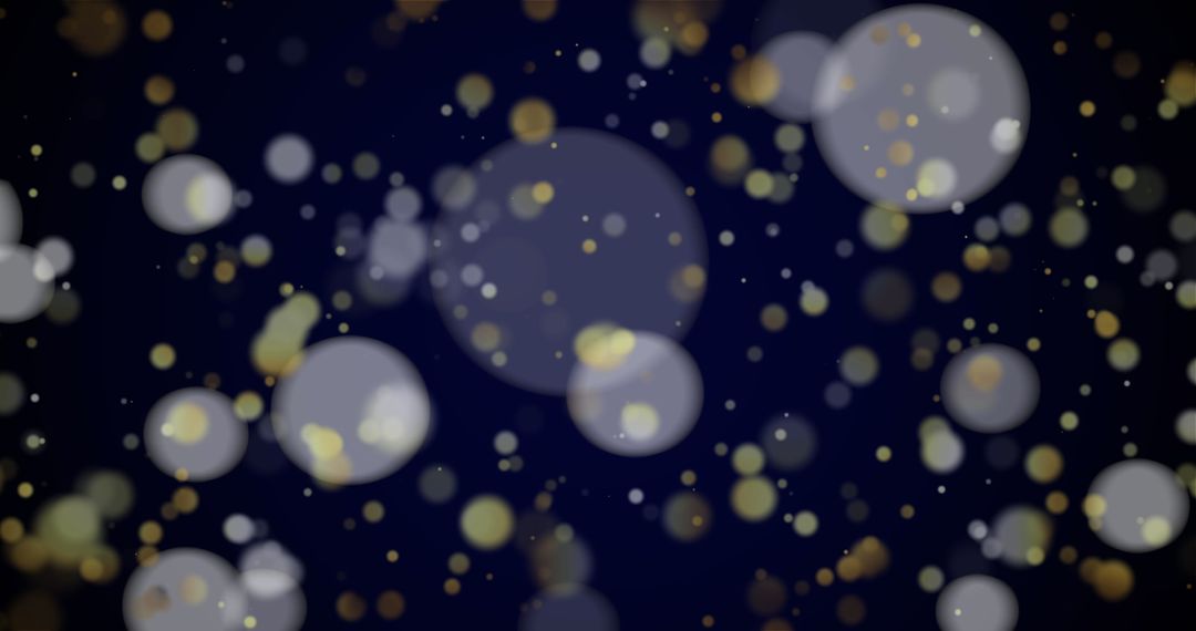 Golden Bokeh Lights on Dark Background Festive Design