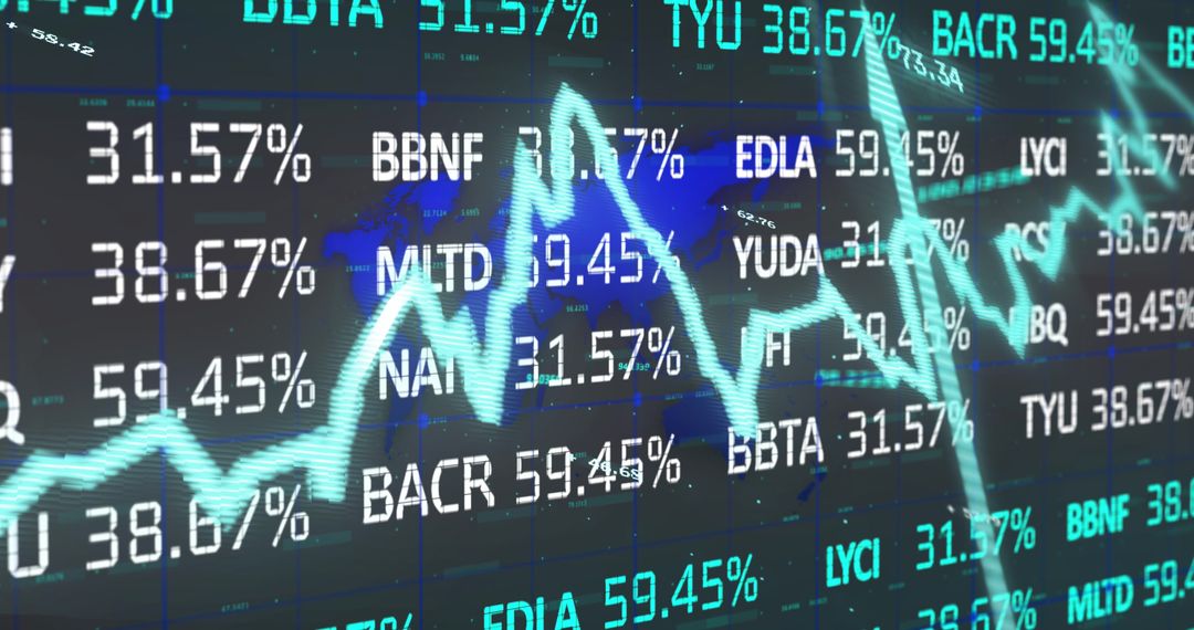 Stock Market Trends with Technical Analysis Overlay - Free Images, Stock Photos and Pictures on Pikwizard.com