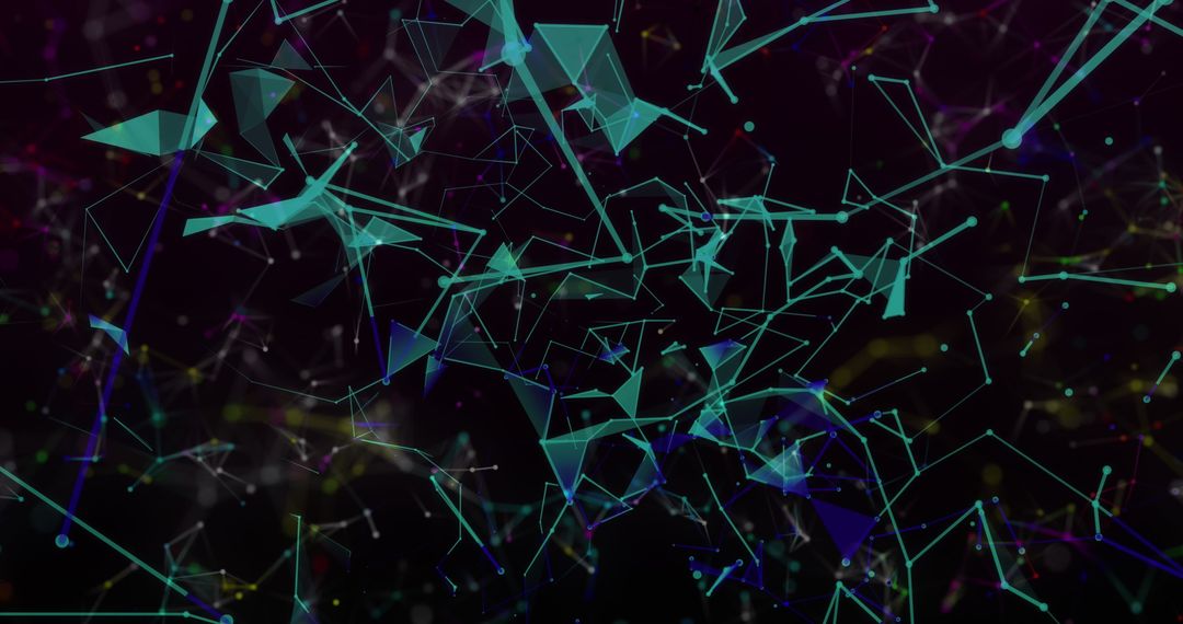 Abstract Plexus Digital Network on Black Background