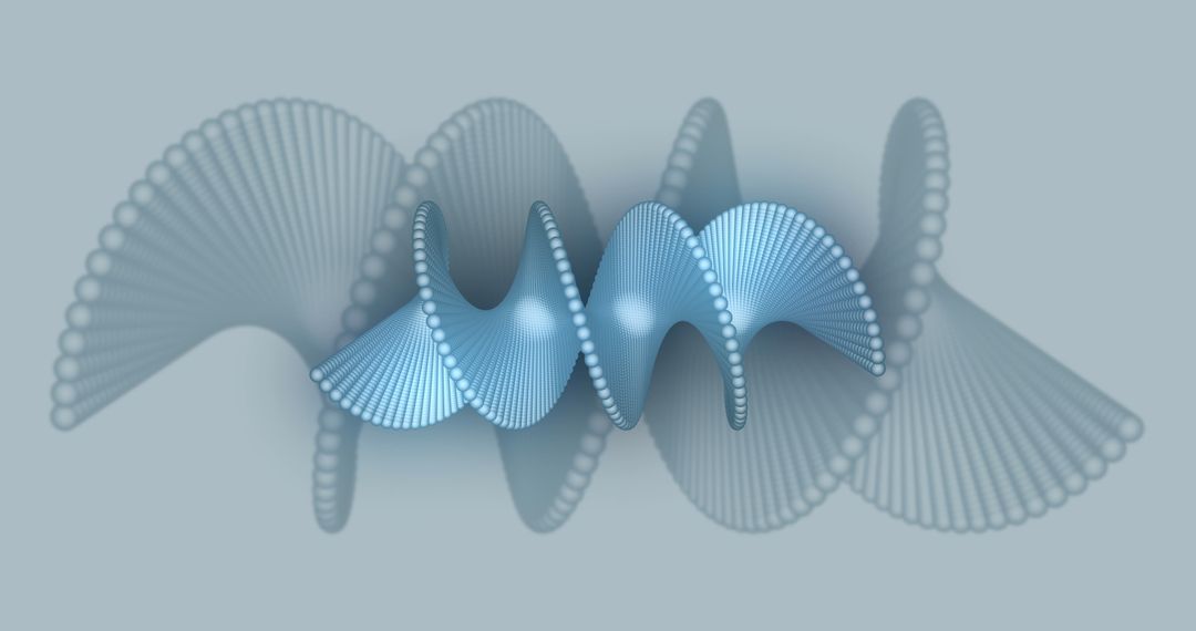Abstract DNA Helix on Gray Background
