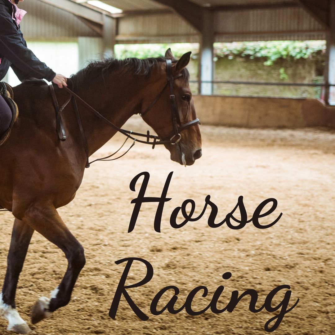 Young Woman Riding Horse Equestrian Training in Indoor Arena - Download Free Stock Templates Pikwizard.com