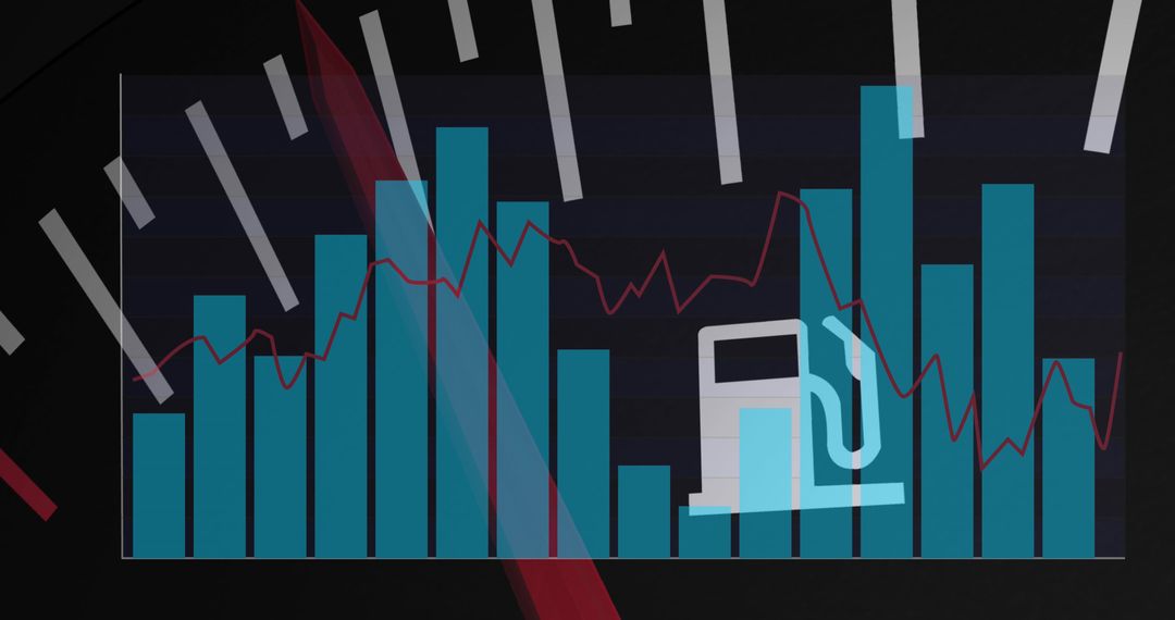 Data Analysis Overlaid on Car Dashboard Symbolizing Fuel Efficiency